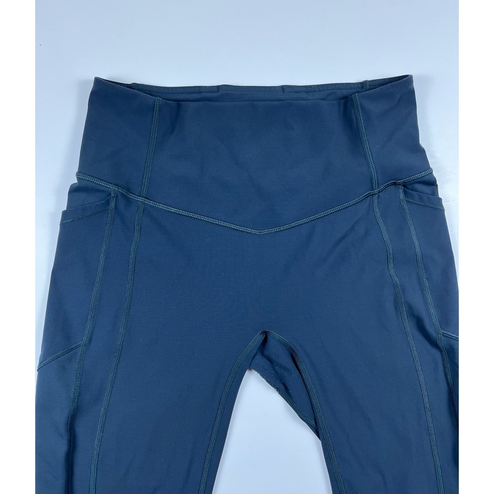 Lululemon All the Right Places High-Rise Drawcord Crop II 23 Teal Blue Size 8